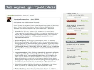 Gute, regelmäßige Projekt-Updates!




                                     112	
  
 
