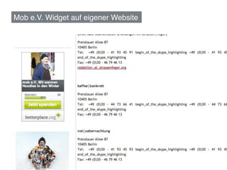 Mob e.V. Widget auf eigener Website!




                                       115	
  
 