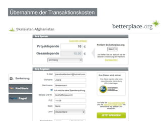 Übernahme der Transaktionskosten!




                                    54
 