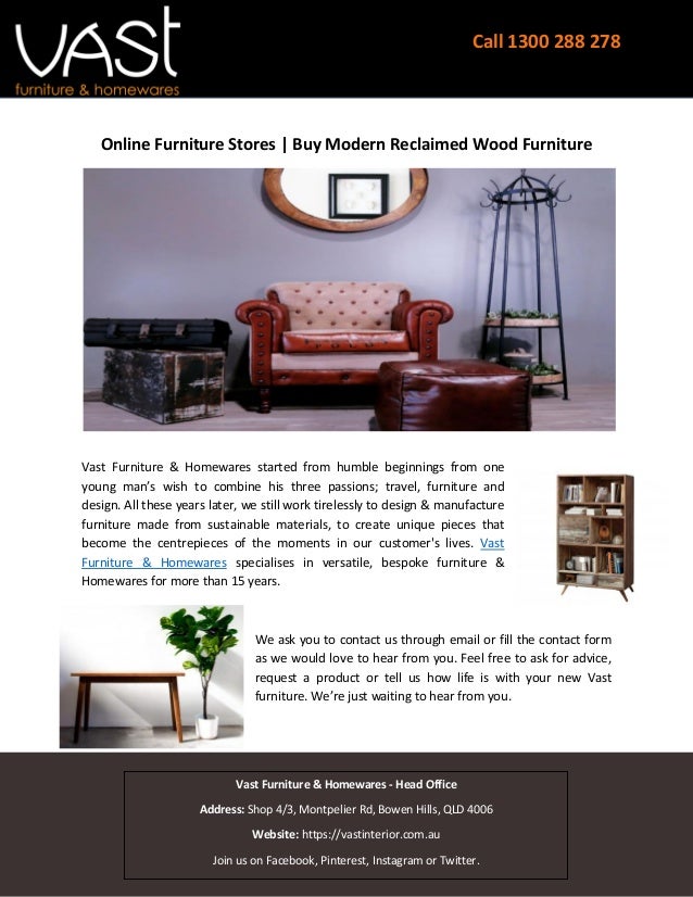 Online Furniture Stores Buy Modern Reclaimed Wood Furniture