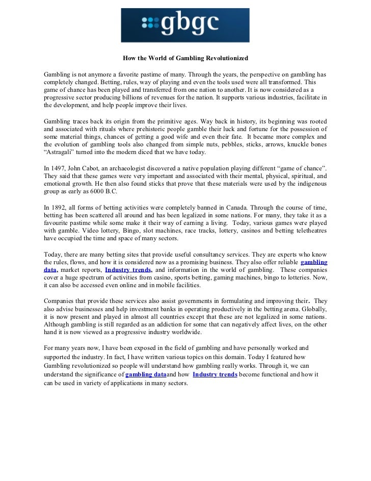 Online gambling statistics