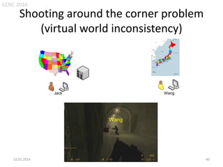 CCNC 2014

Shooting around the corner problem
(virtual world inconsistency)

Jack

Wang

Wang

10.01.2014.

40

 
