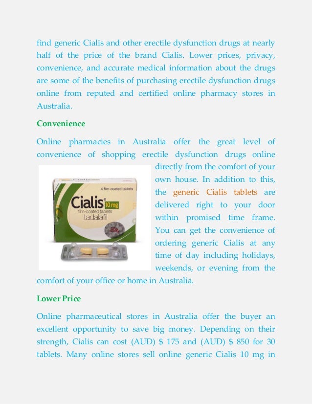 The cost of generic cialis