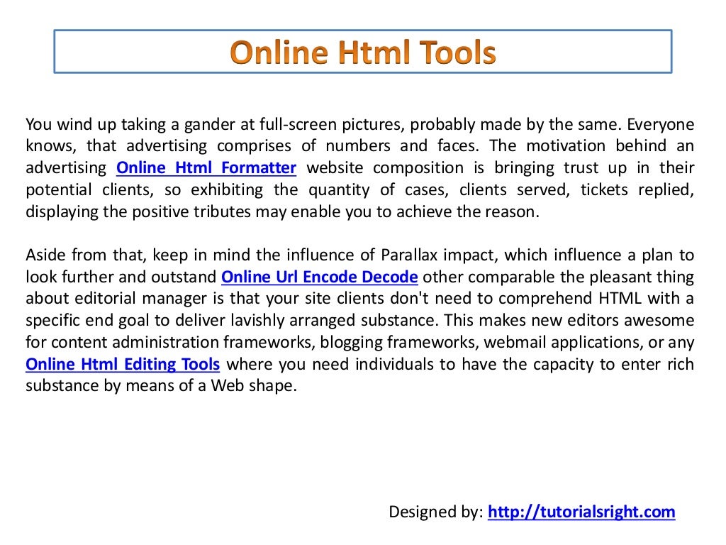 Online Html Formatter Free