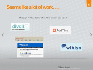12 Most people don’t have the time to feed all their content to social networks 