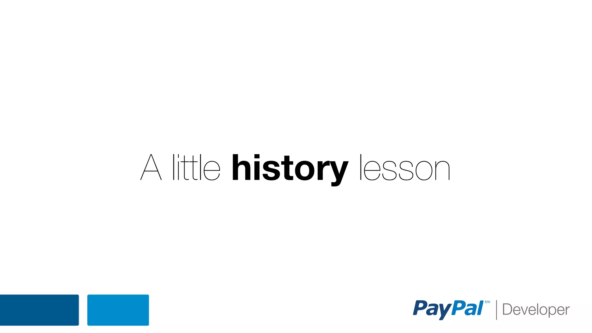 A little history lesson

 