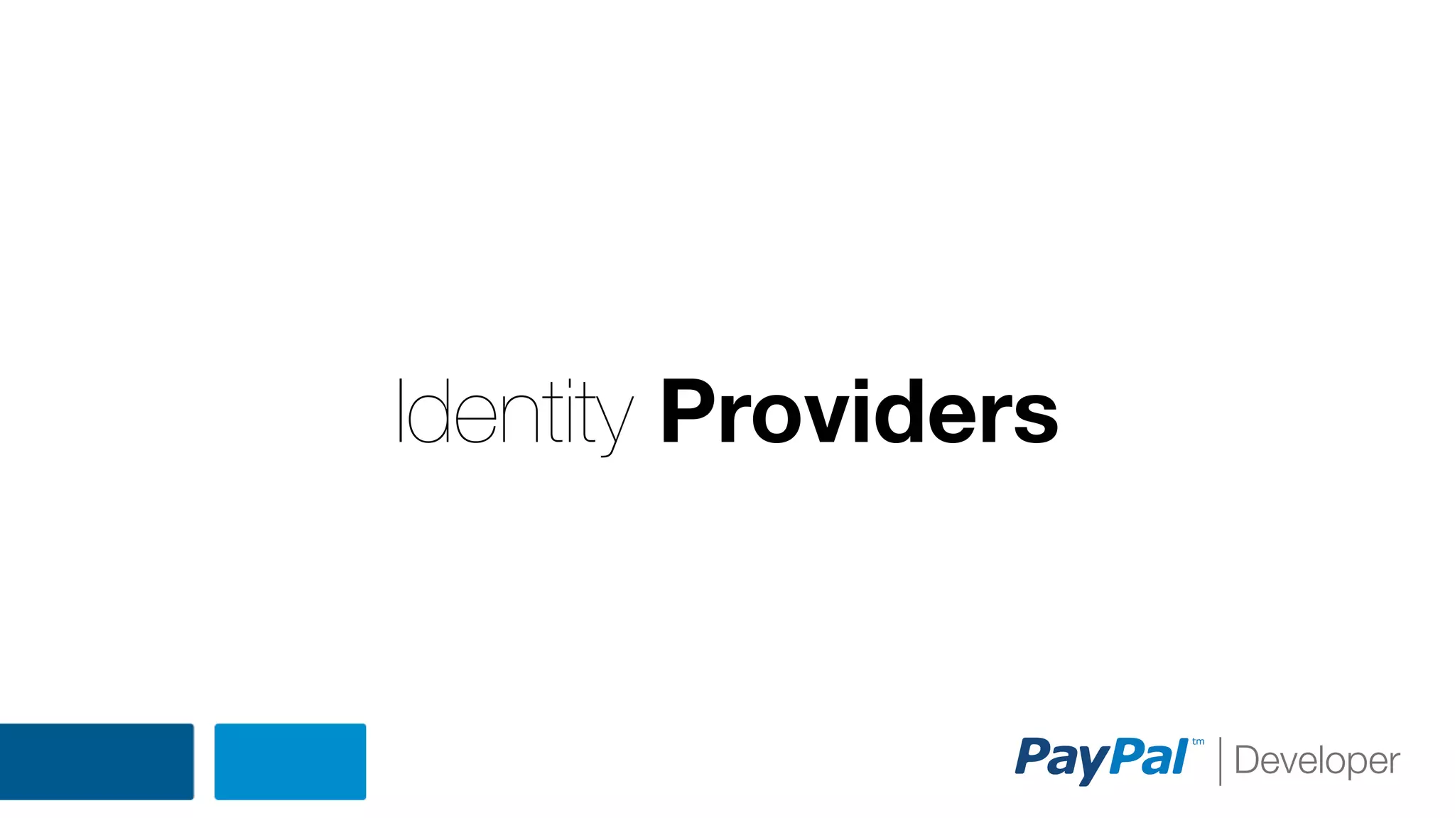 Identity Providers

 