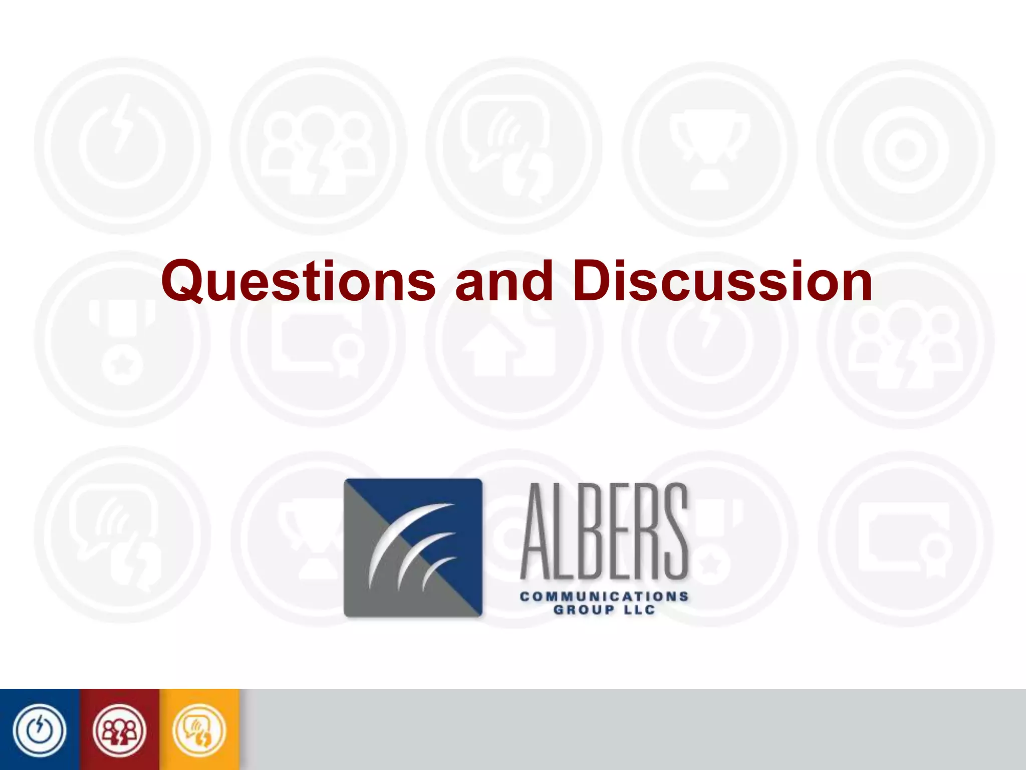 Questions and Discussion
 