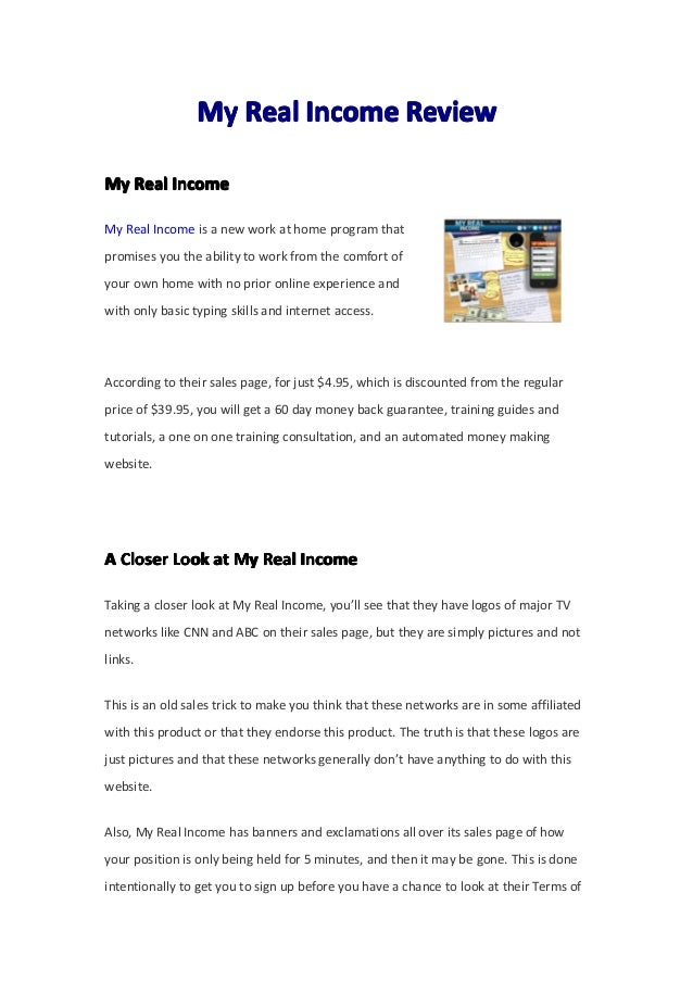 Real Online Income Site Real Online Income Site