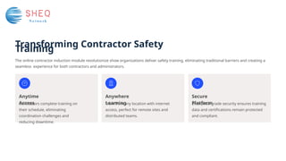 Remote Contractor Induction Online Induction Training Software for Contractor Safety | PPTX