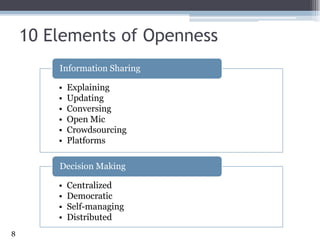 10 Elements of Openness8