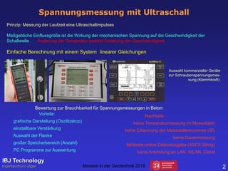 Online, inline und insitu Messung der Spannungsverteilung in Beton | PDF