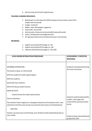 Online innovative lesson plan | DOCX