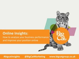 Online Insights:
How to analyse your business performance
and improve your position online




#bigcatinsights    @BigCatMarketing        www.bigcatgroup.co.uk
 