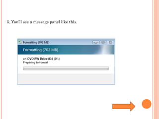 5. You’ll see a message panel like this.  