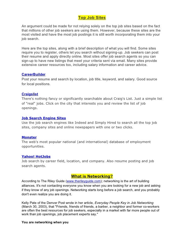 job search engines list