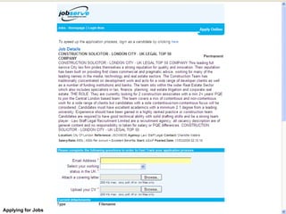 Applying for Jobs 