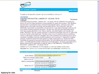 Applying for Jobs 