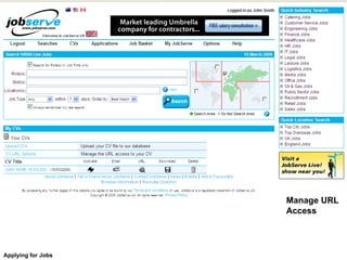 Manage URL Access Applying for Jobs 