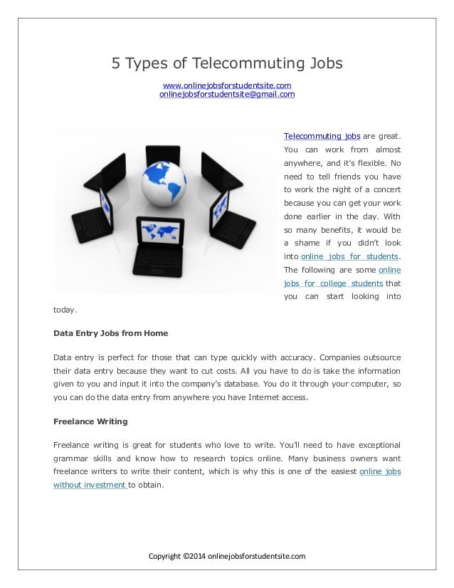 online jobs for college students easiest online job