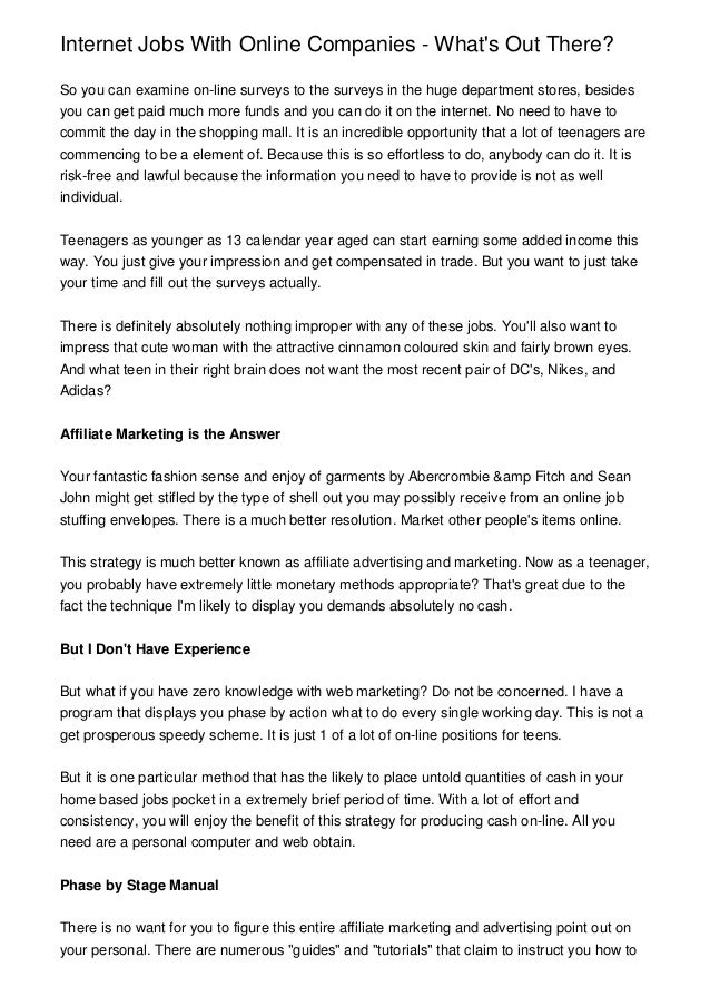 jobs you can do from home over the internet