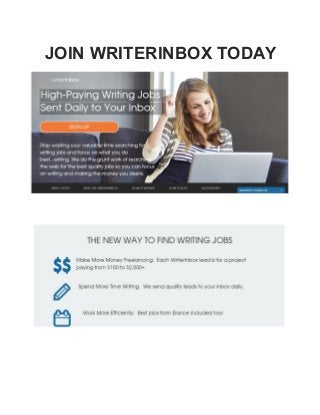 JOIN WRITERINBOX TODAY
 