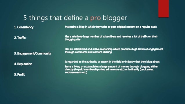 3 examples of professional bloggers