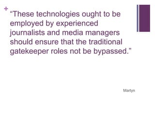 Online Journalism - Convergence