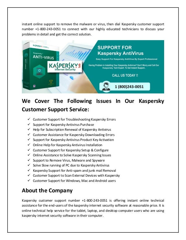 online kaspersky customer support for virus removal kaspersky support