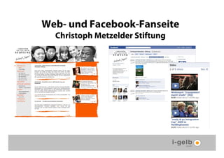 Web- und Facebook-Fanseite
  Christoph Metzelder Stiftung
 