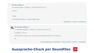 Aussprache-Check per Soundfiles
 
