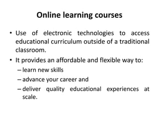Online learning courses