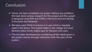 Online library management system | PPTX