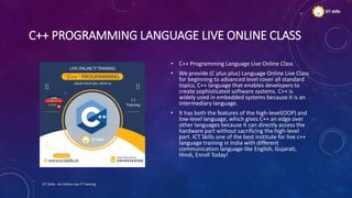 Online live IT courses in India by ICT Skills.pdf