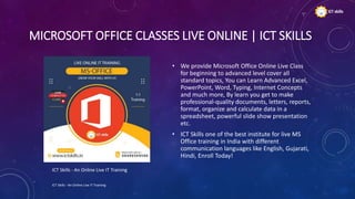 Online live IT courses in India by ICT Skills.pdf