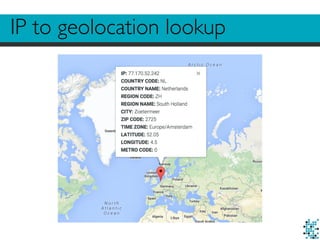 IP to geolocation lookup
 