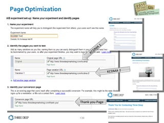 Page Optimization KCDMA 1 KCDMA 2 Thank you Page 