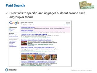 Paid Search Direct ads to specific landing pages built out around each adgroup or theme 