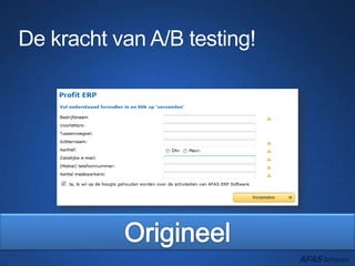 De kracht van A/B testing!
 