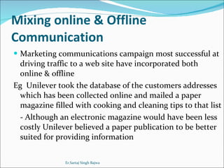 Online marketing communications | PPT
