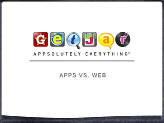 Apps VS. WEB 