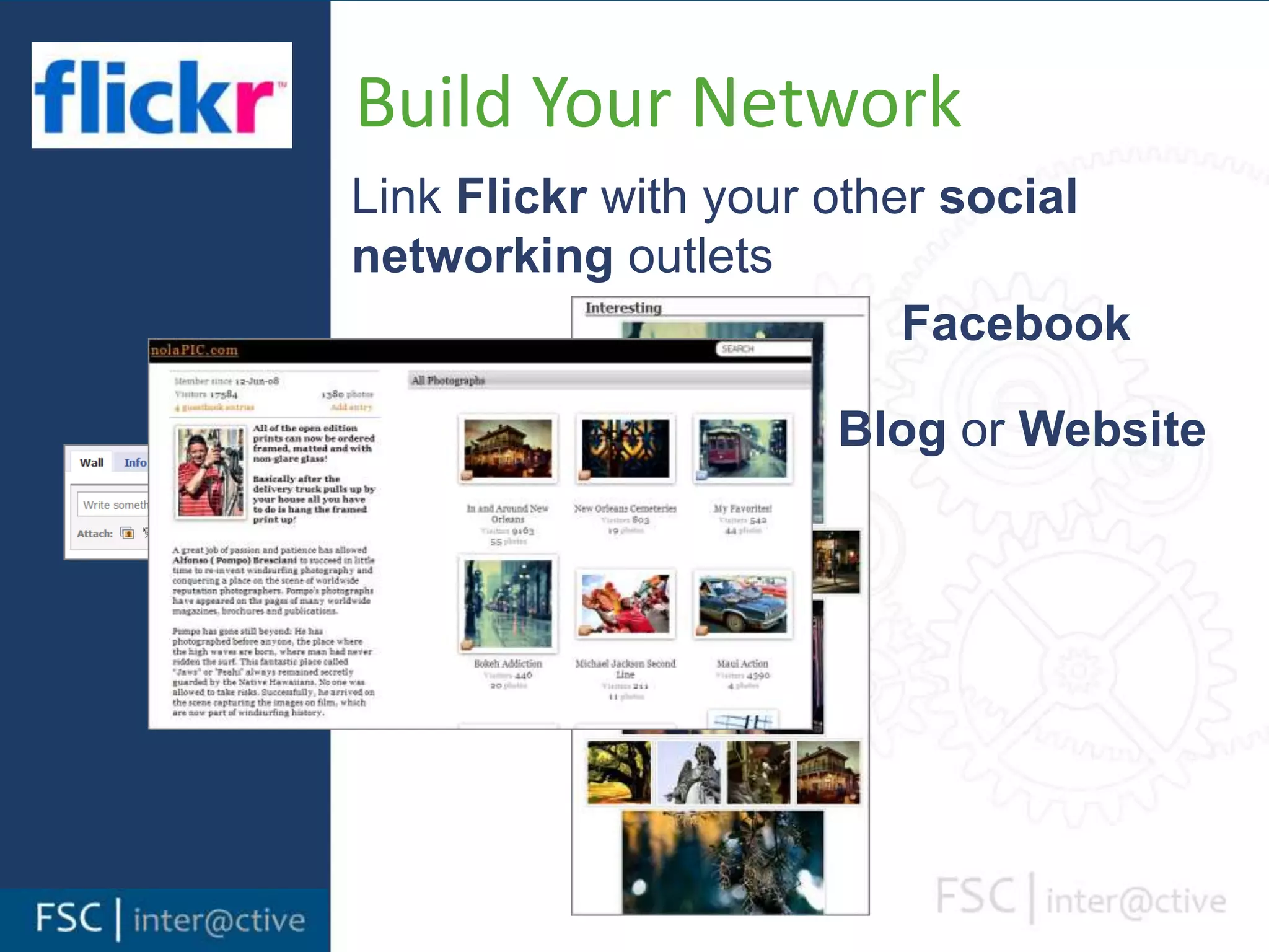  Build Your StreamCreate Sets, Galleries and CollectionsA collection is a group of your photo sets that are related to one anotherA set is a group of photosGalleries allow up to 18 public photos. It’s an opportunity to celebrate the creativity of your fellow members.