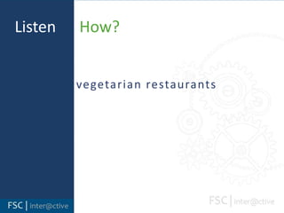 Listen	  How?vegetarian restaurants