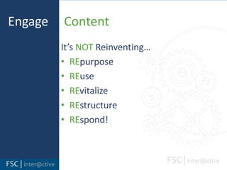 Engage     Plan of ActionTo Do ListsDeliverablesMilestonesAccountabilityMetrics