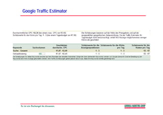 Google Traffic Estimator
 