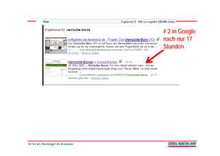 # 2 in Google
nach nur 17
Stunden
 