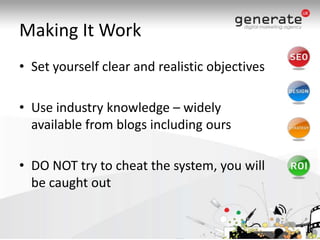 Ideally image file nameLaying FoundationsEnsure your site has a sitemapCreate a robots.txt file - A robots.txt file is one that tells the search engines what they can and cannot index.
