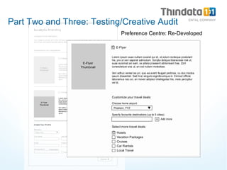 Preference Centre: Re-Developed Part Two and Three: Testing/Creative Audit 