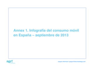 Annex 1. Infografía del consumo móvil
en España – septiembre de 2013!

Joaquin Hermoso | joaquin@elcorreodeagr.com!

 