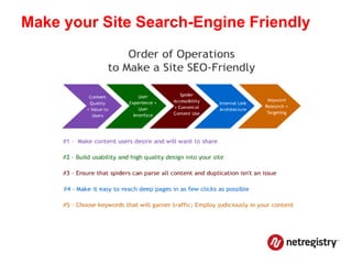 Make your Site Search-Engine Friendly
 